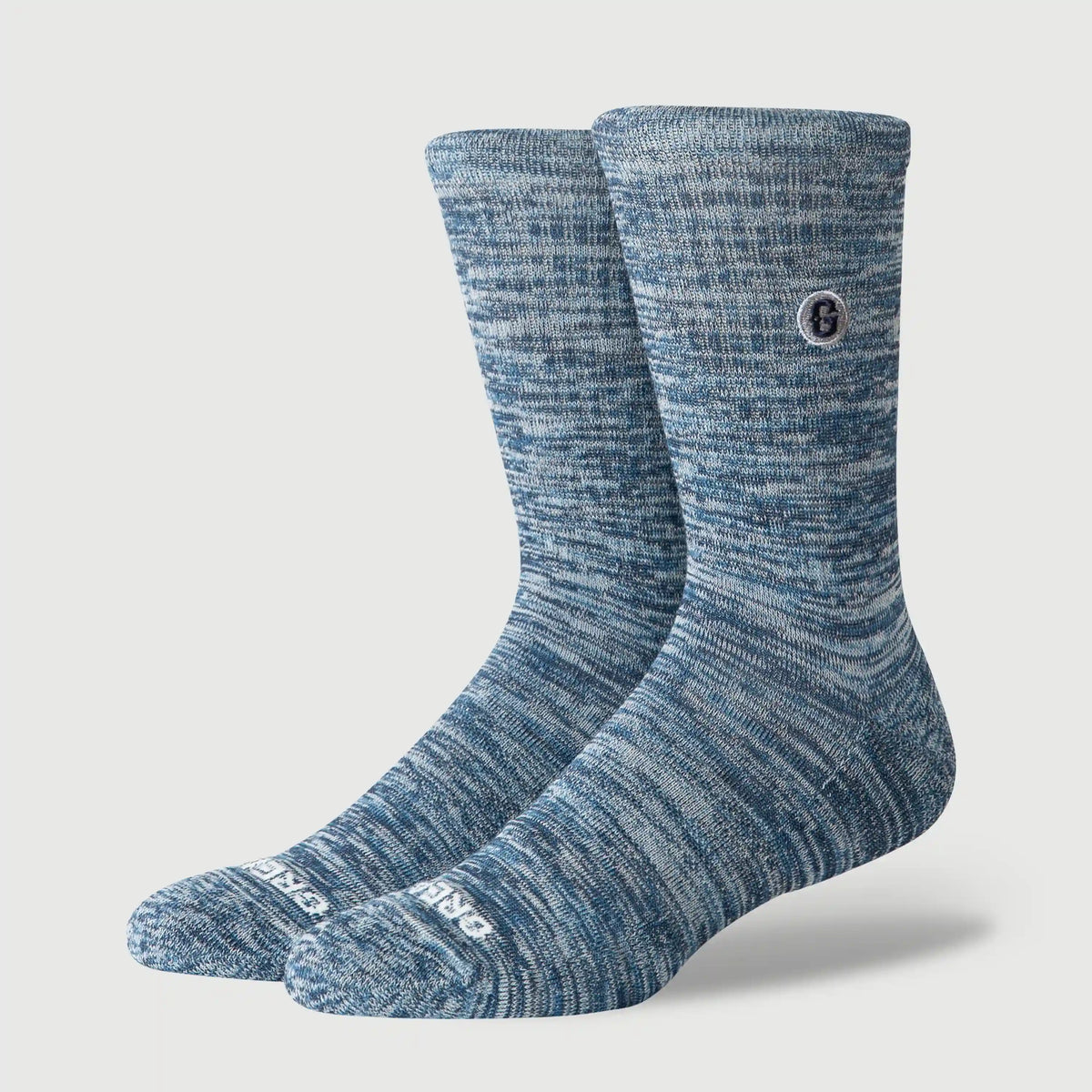 The Melange Crew Sock - Navy