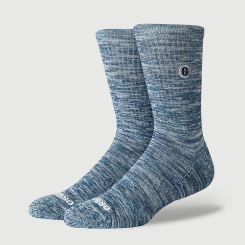 The Melange Crew Sock - Navy