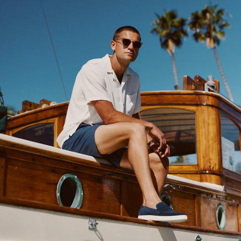 The Paros Penny Loafer - Navy