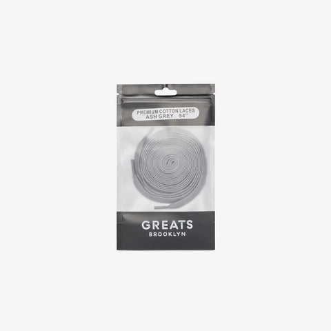 GREATS Premium Cotton Laces - Ash Grey