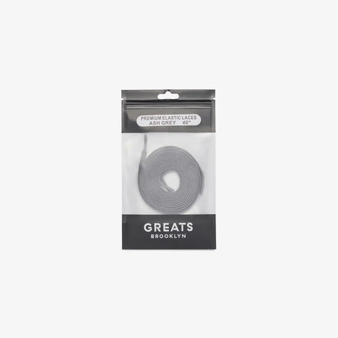 GREATS Premium Elastic Laces - Ash Grey