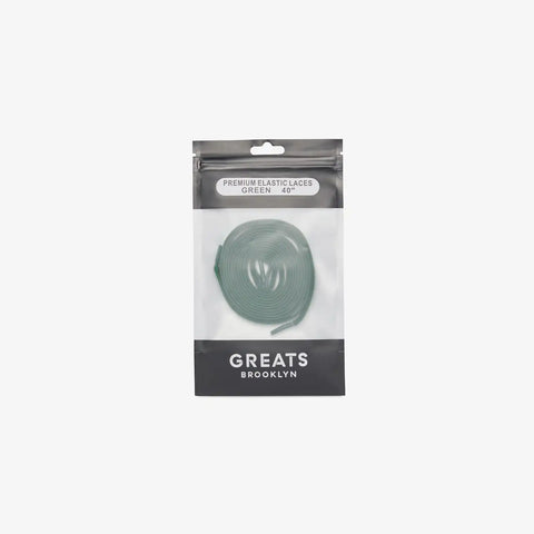 GREATS Premium Elastic Laces - Green