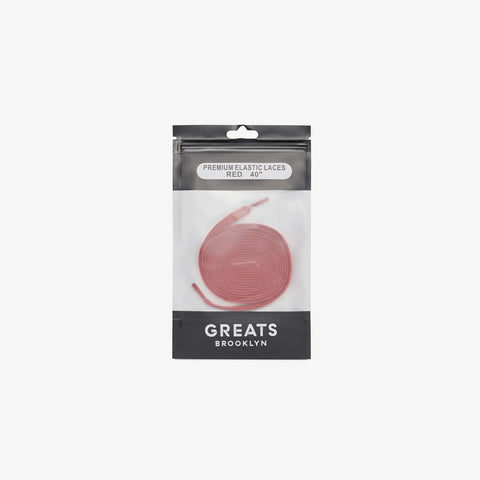 GREATS Premium Elastic Laces - Red