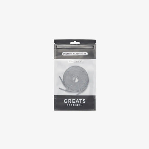 GREATS Premium Waxed Laces - Ash Grey
