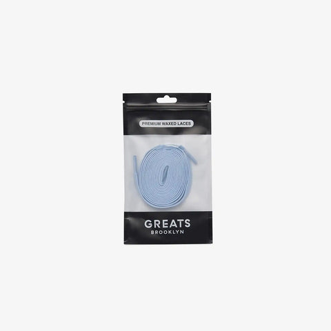 GREATS Premium Waxed Laces - Light Blue