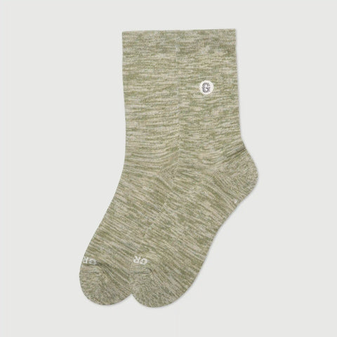 The Melange Crew Sock - Sage