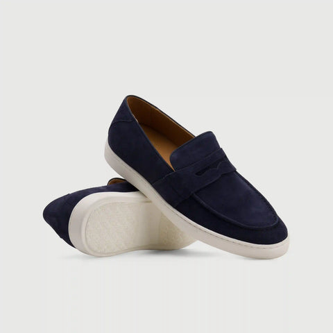 The Paros Penny Loafer - Navy